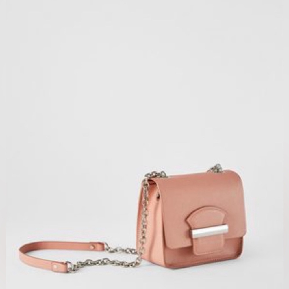 Zara Pink Mini Crossbody Bag w/Chain Strap - NWT - Picture 3 of 14